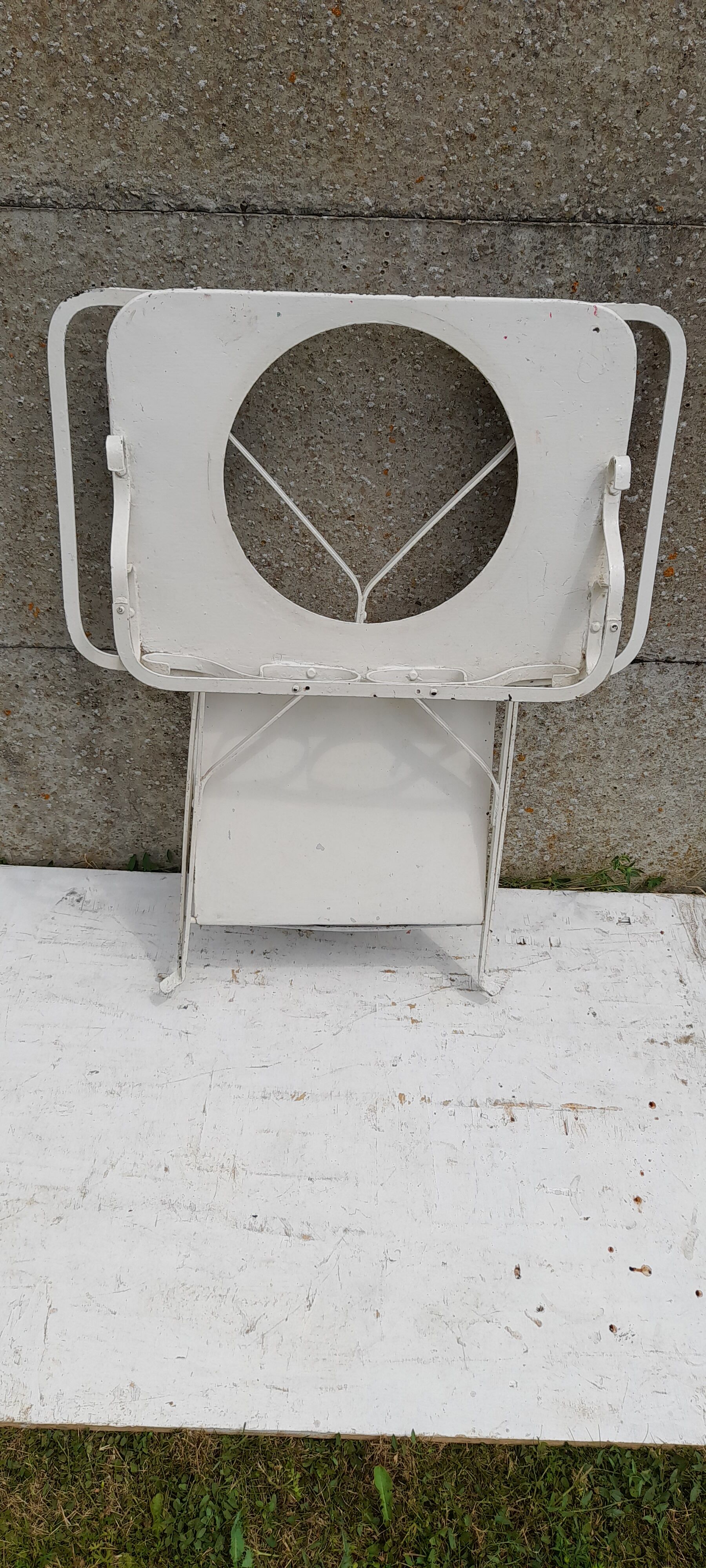 Folding metal vanity cabinet