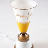 Vintage yellow and gold glass lamp