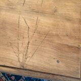 Raw wood farmhouse table