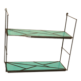 Floor style string turquoise blue geometric pattern 49x48x17
