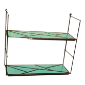 Floor style string turquoise blue geometric pattern 49x48x17