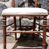Pair of flying chairs with upholstered seat