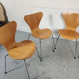 6 chaises série 7 par Arne Jacobsen pour Fritz Hansen