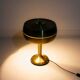 Italian brass table desk lamp with sculptural base and glowing band, 1960s