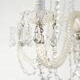 Prism chandelier - Five glass arms - Electric - c. 1890
