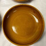 Set of 4 glazed stoneware bowls or plates