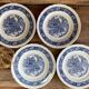 4 assiettes plates Staffordshire England « countryside »