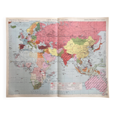 Old political map Ancient Continent — USSR, Africa, Middle East