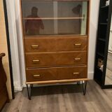 Commode vintage avec vitrine