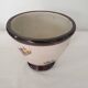 Large ceramic flowerpot with painted flower decoration Signed Massier Vallauris