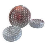 Set of 3 ceiling lights or bubble glass wall lights.