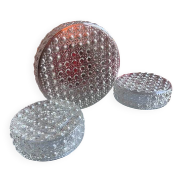 Set of 3 ceiling lights or bubble glass wall lights.