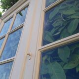 Double door glass partition