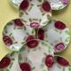 Set of 8 barbotine plates, the Onnaing roses – early 20th century