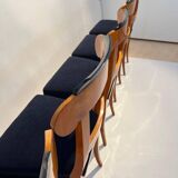 Biedermeier Chairs in Cherry Wood, Germany, 1830s, Set of 5
