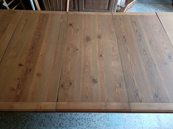 Table Art Déco rénovée avec 3 rallonges