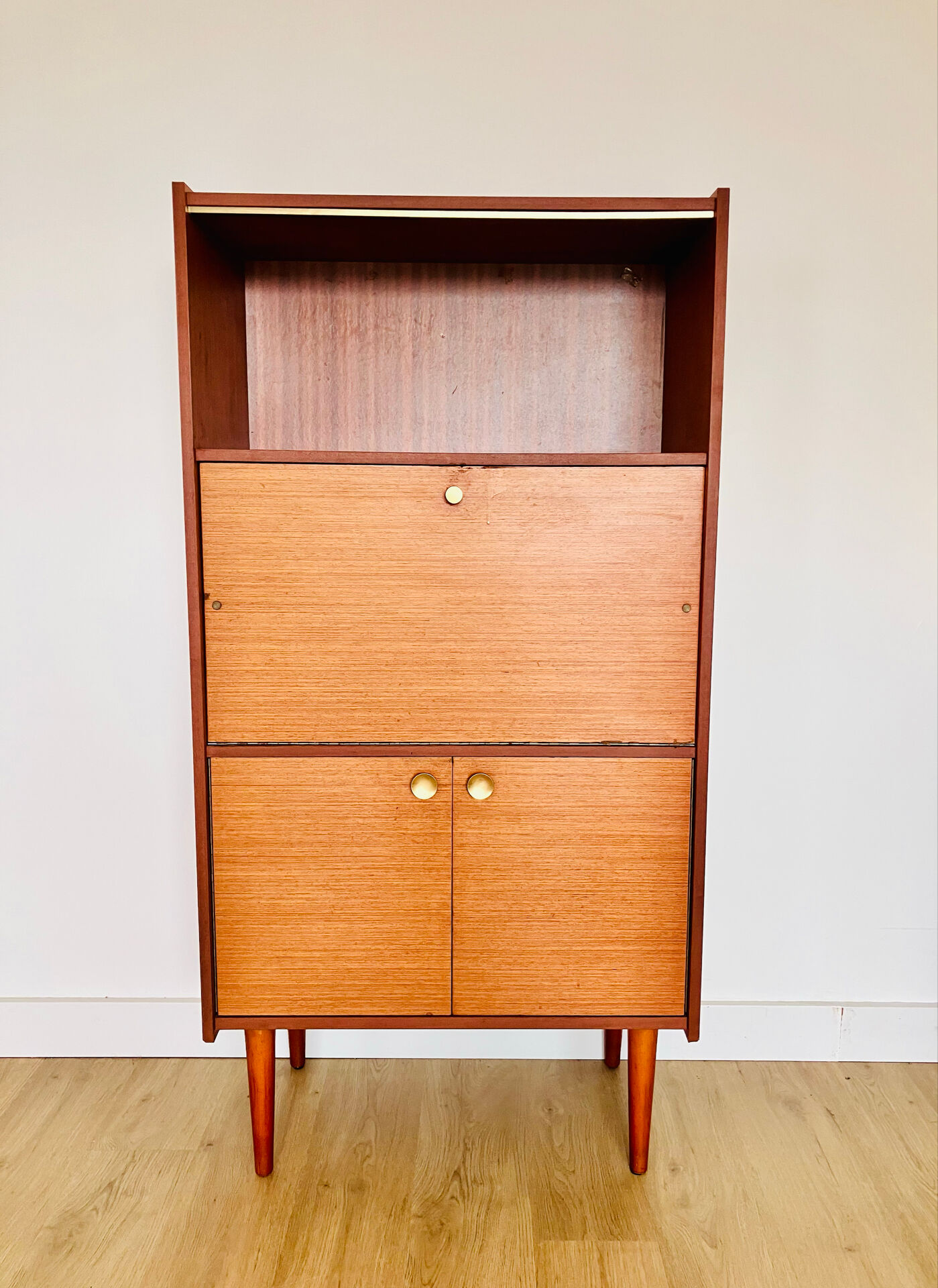 Wood veneer secretary from the 1970s.