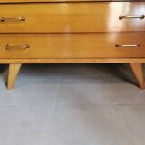 Commode vintage pieds compas miroir tryptique