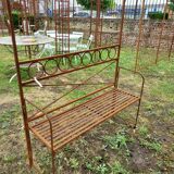 Gloriette / iron garden pergola with 2 benches