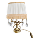 Gilt bronze bouillotte lamp with crystal drops, Empire style