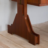 Italian free standing wall unit room divider with a desk in the style of Vittorio Dassi, 1960s