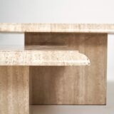 2 travertine coffee tables trundles