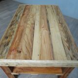 Rectangular raw wood coffee table