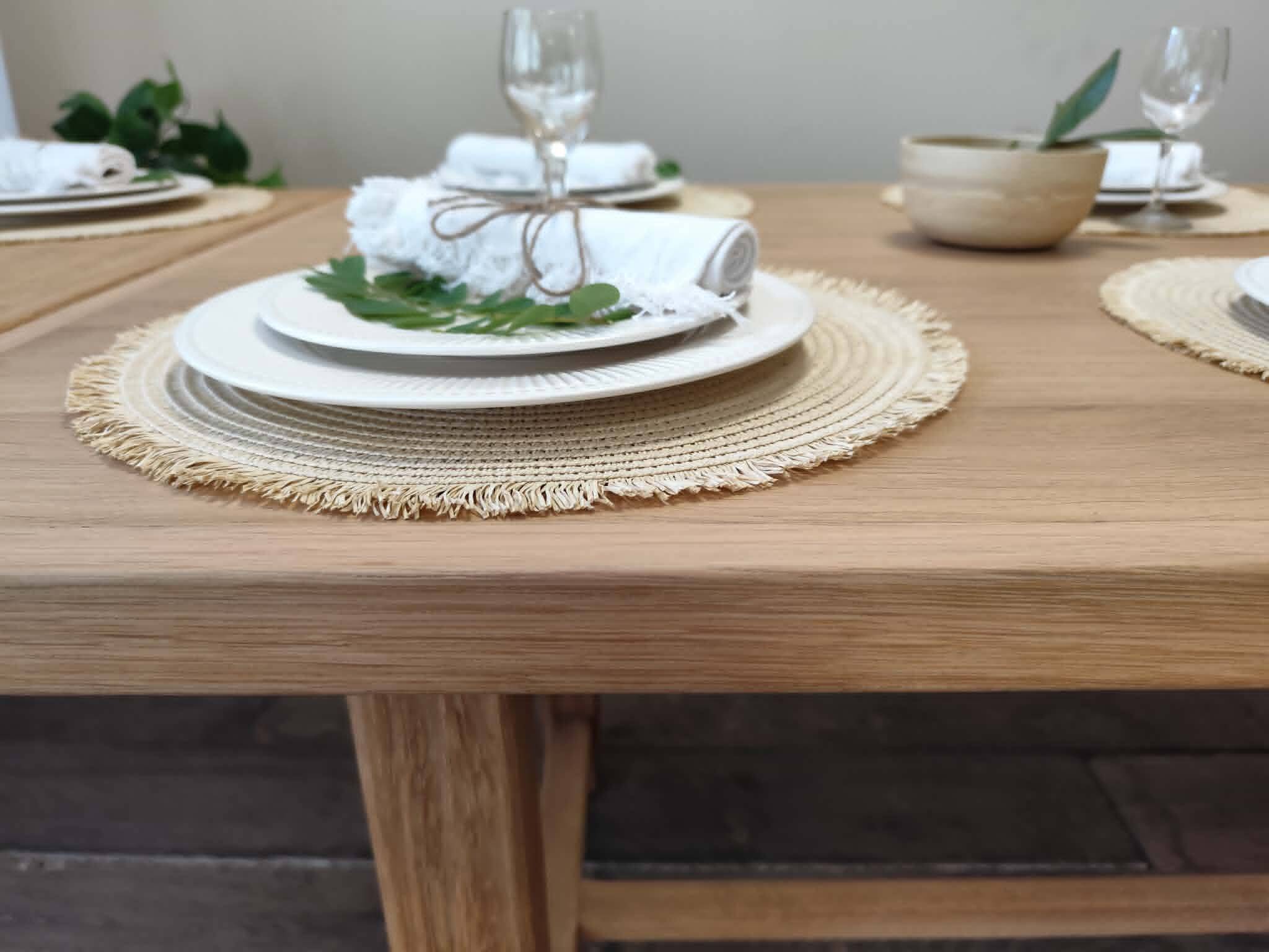Table en chene massif avec rallonges