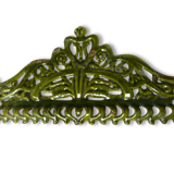 Pediment glazed enameled cast-iron