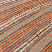 Pinstriped Pattern Vintage Kilim Rug, 201x227Cm