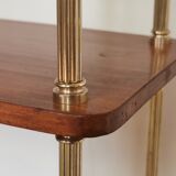 Shelf in brass and teak