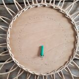 Vintage wicker mirror 1950/1960