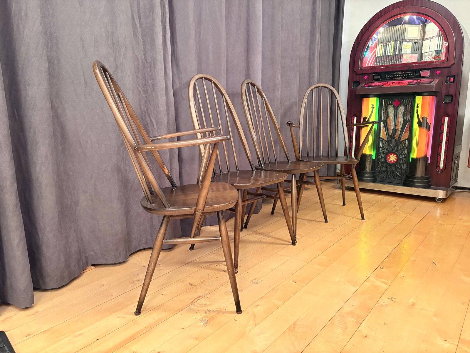 Quaker Windsor chairs by Lucian Ercolani for Ercol, United Kingdom, 1960s, set of 4