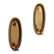 Vintage Swedish Oval Brass Wall Sconces
