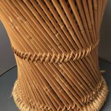 Vintage 70'S rattan and rope stools