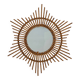 Rattan mirror in the shape of a star.