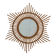 Rattan mirror in the shape of a star.
