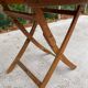 Folding garden table in solid teak Proloisirs parasol 80cm
