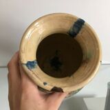 Incurvé signature enamelled terracotta flared neck vase