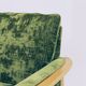 Vintage set sofa and armchairs deep olive velvet design by Knut Seater