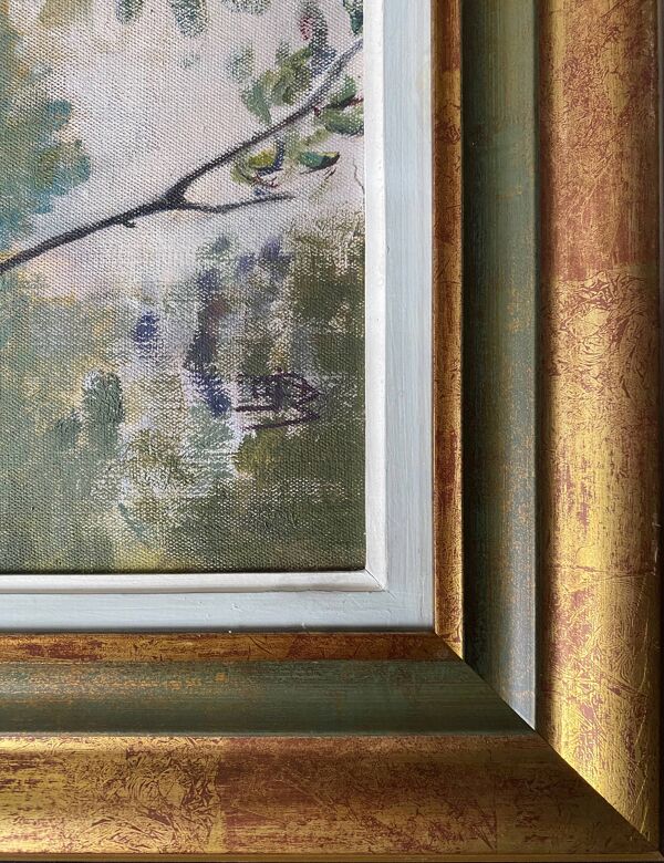 Tableau hsp ''arbres à flatford mill'' de bonella woodhead + cadre angleterre