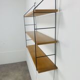 Wooden and metal string shelf, 1960s
