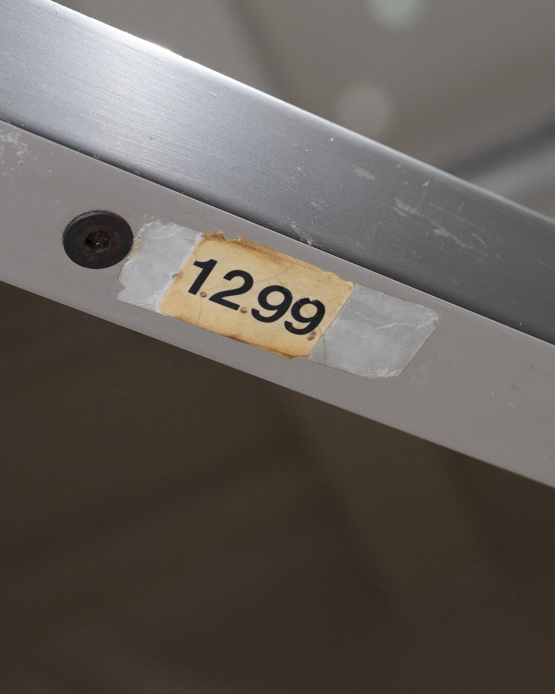 Glass and chrome dining table, 1970s