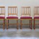 Chaises de ferme danoises en chêne massif des années 1940/50, ensemble baroque de 4.