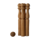 Lot de 4 quilles en bois avec une boule