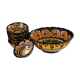 Set of eight 1970's dessert bowls and matching serving bowl