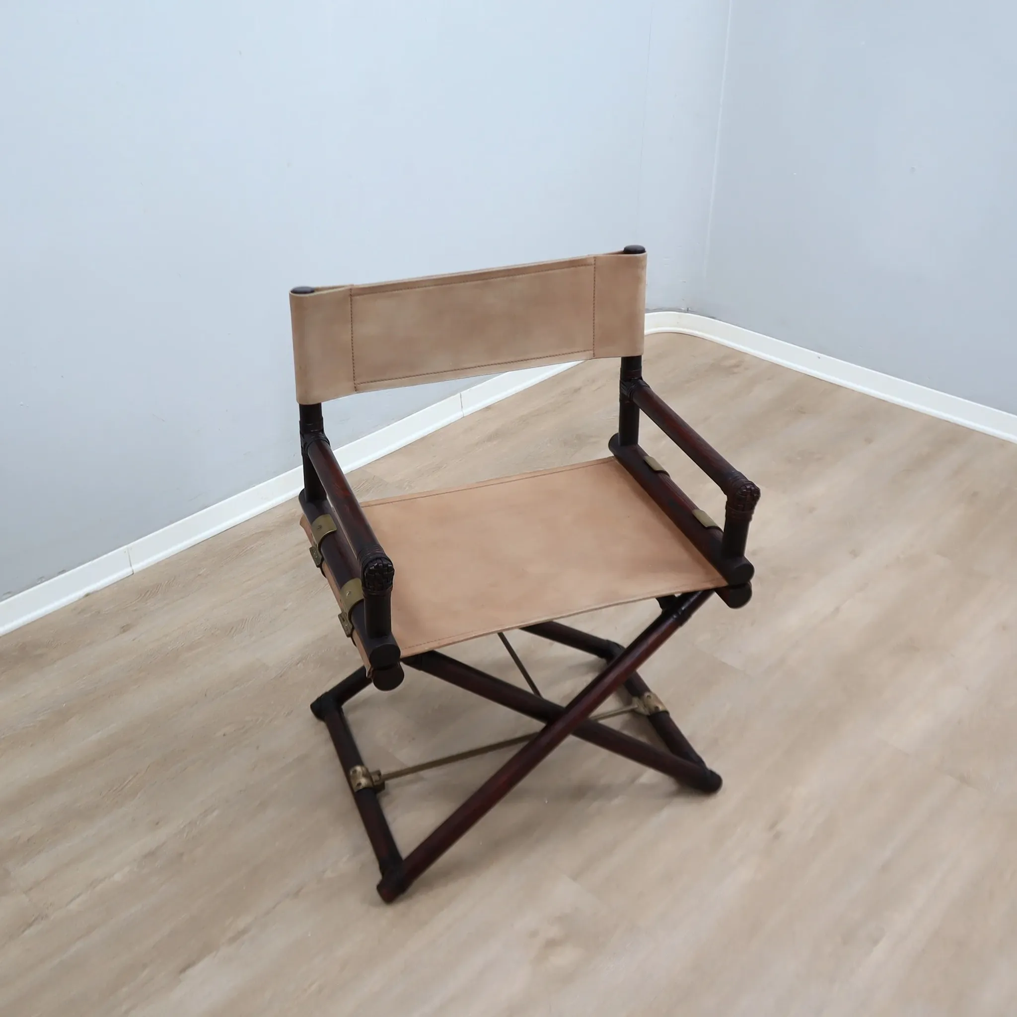 McGuire Director’s bamboo and leather chair 1950s