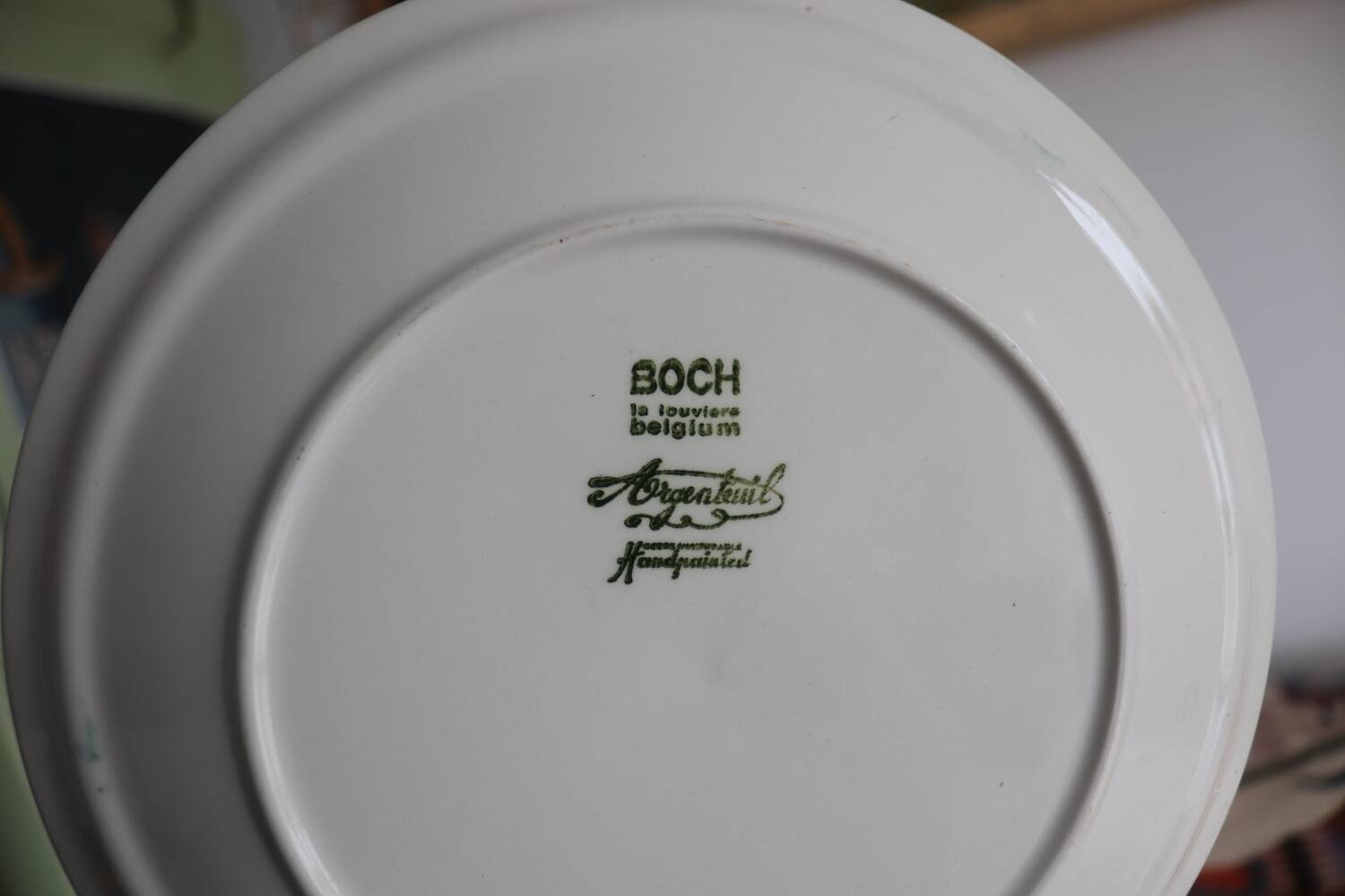 6 Argenteuil Boch La Louviere plates