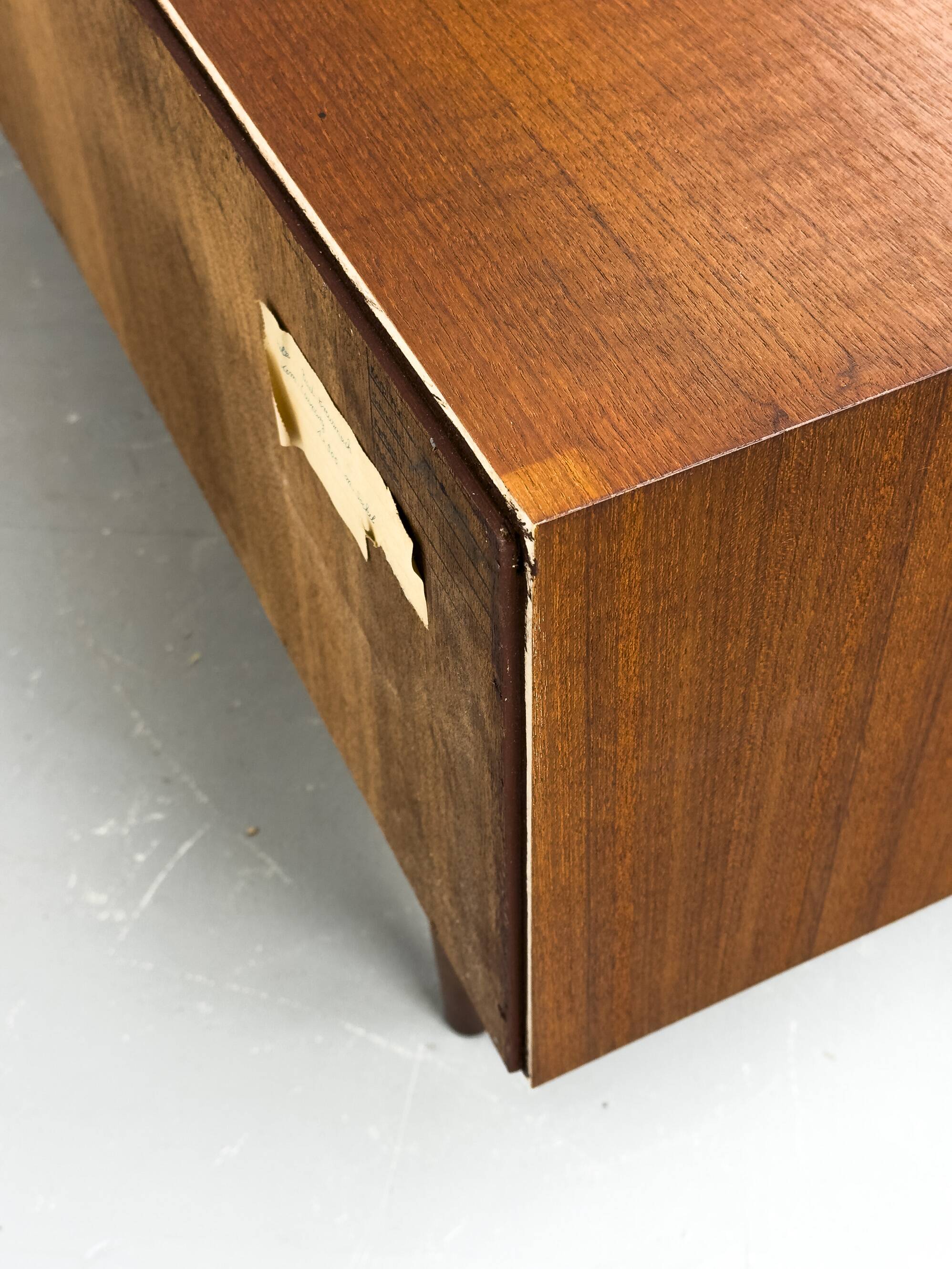 Teak lowboard with drawers from WK Möbel, 1960s