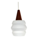 Scandinavian opaline pendant light by Louis Kalff for Philips
